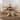 Brook 42 in. Oval Distressed Two Tone Light Creamy Wheat with Warm Pecan Brown Wood Dining Table (Seats 6) - 42"L x 42"W x 30"H