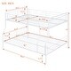 preview thumbnail 4 of 20, Full XL Over Queen Metal Bunk Bed with Ladder & High Guardrail, Heavy-Duty Metal Bunk Bed Dormitory Apartment Iron Frame Bed