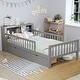 preview thumbnail 22 of 37, Twin Size Bed with Headboard Storage Rack, Two Under-Bed Drawers, Three-Side Guardrails for Safety and Security