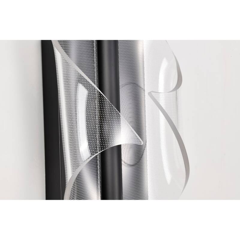 Geneva 18 Inch LED Small Wall Sconce Matte Black Silk Screened Acrylic Lens