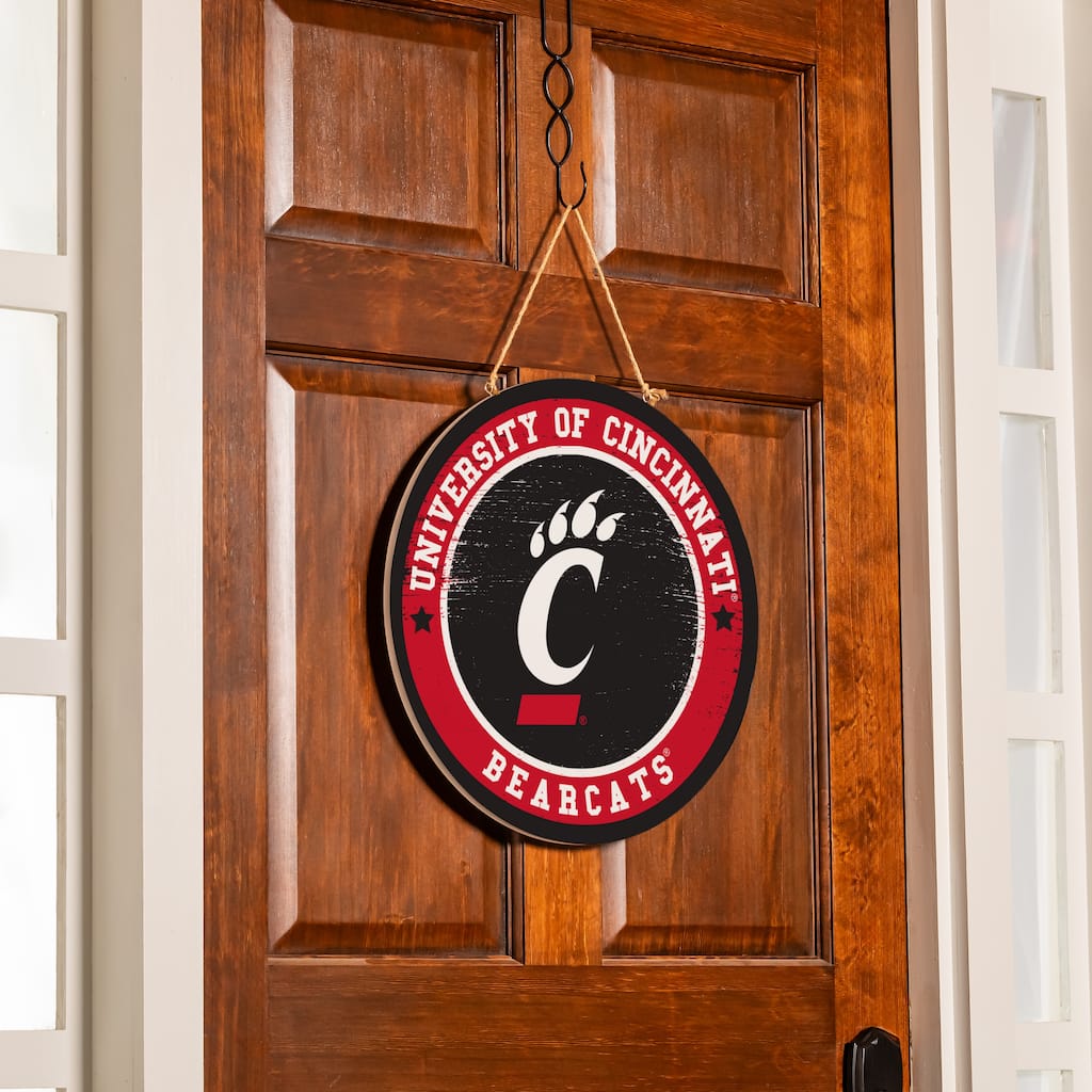 University of Cincinnati Wooden Door Decor Wall Sign - Multi-Color