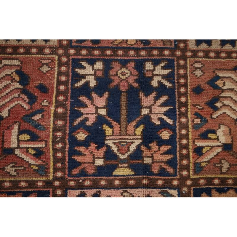 Garden Design Bakhtiari Persian Vintage Rug Hand-Knotted Wool Carpet - 5'3" x 9'9"