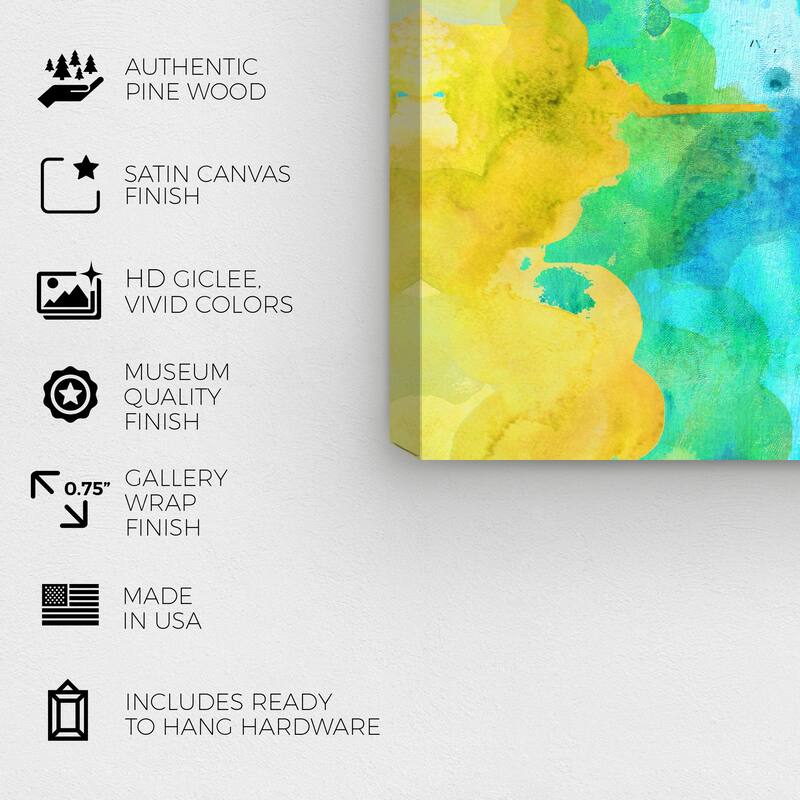 Wynwood Studio Canvas Abstract Thousand Words Blue and Modern & Contemporary Wall Art Canvas Print