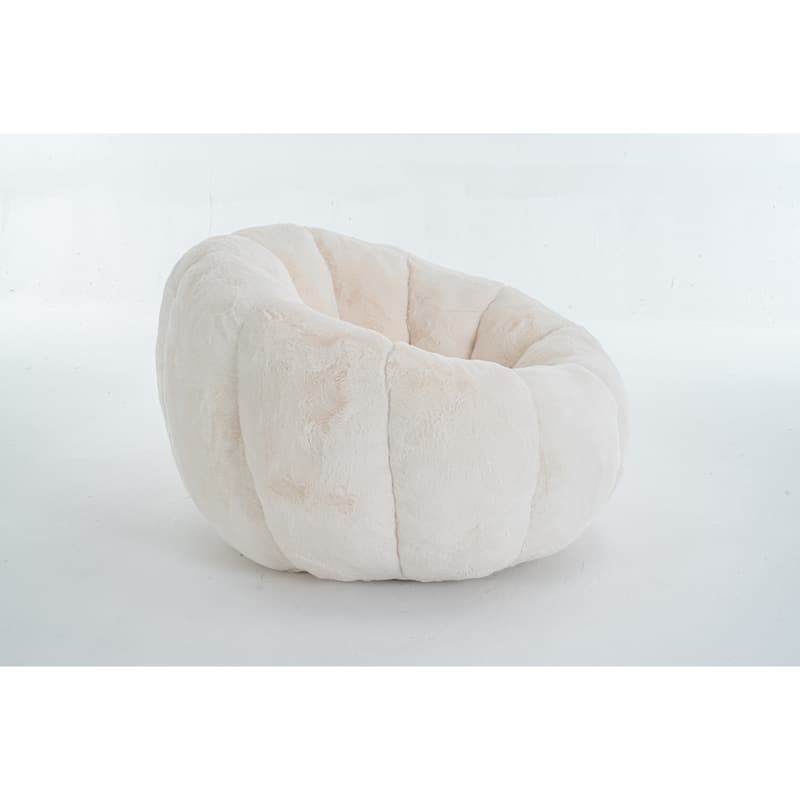 GDFStudio - Faux Fur Floral-Shaped Ultra-Soft Bean Bag Chair