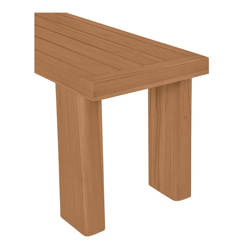 NADAAL STUDIOS Nadaal Emeren Dining Bench, Slatted Solid Teak Design, Brown
