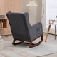 preview thumbnail 59 of 59, High back Upholstered Accent Rocking Chair Nursery Chair With Retractable Footrest