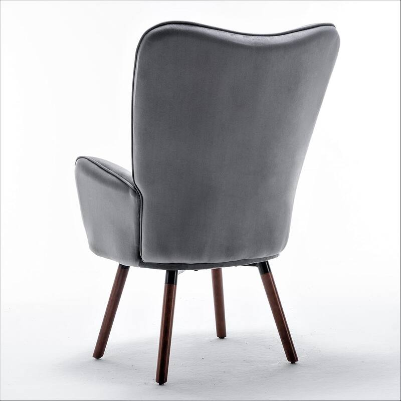 Kreedence 26.38" W Microfiber Accent Chair with Wing Back Design