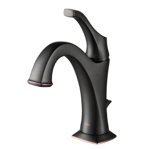 KRAUS Arlo Single Handle 1-Hole Bathroom Faucet w/ Lift Rod Drain