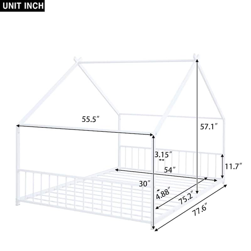 Metal House Bed for Bedroom