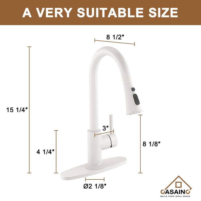 Pull Down Sprayer Kitchen Faucet with Dual Function Sprayer