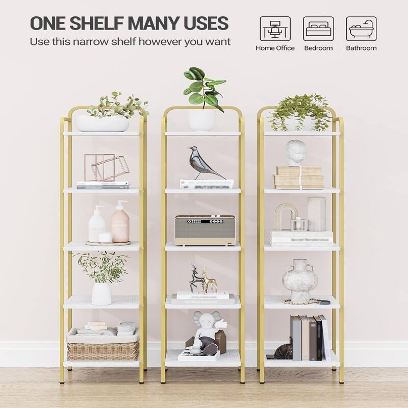 Narrow Book Shelf - 13"D x 11.8"W x 54"H