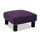 preview thumbnail 67 of 130, The Curated Nomad Performance Fabric Stardust Square Upholstered Footstool Ottoman