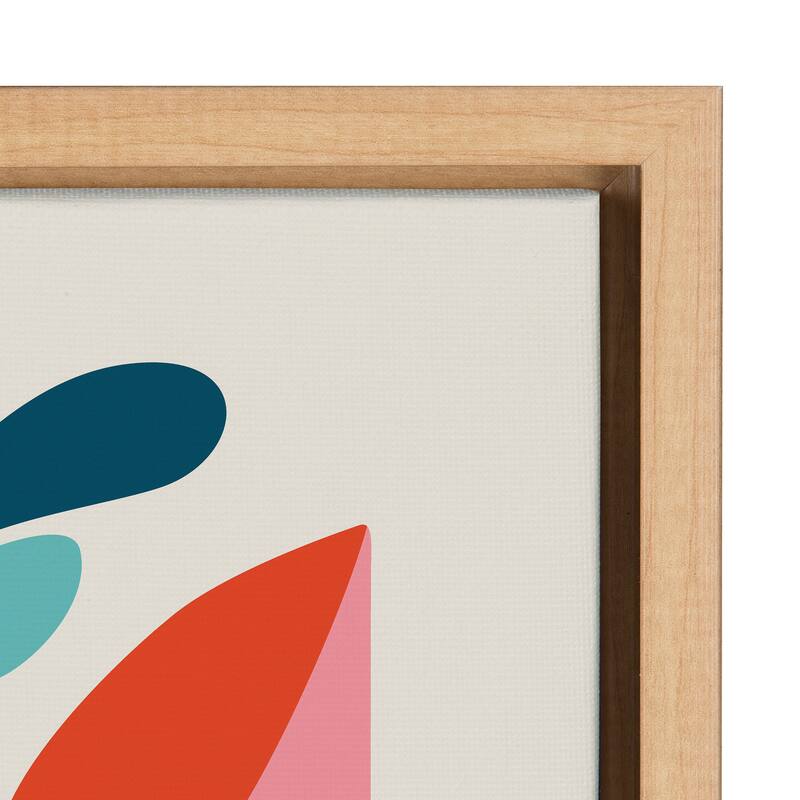 Kate and Laurel Sylvie Mid Century Modern Fox Framed Canvas by Rachel Lee