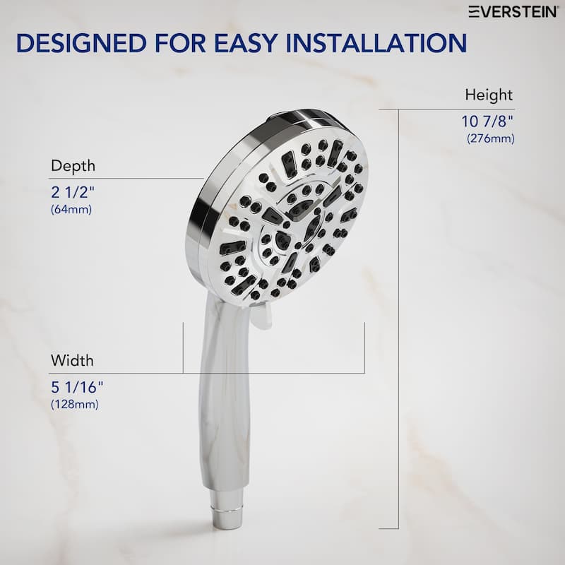 High Pressure 9-Spray Magnetic Handheld Shower Head, Wall Mount Shower Head with Mineral Filter Beads