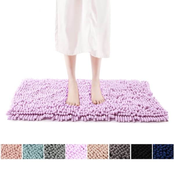 Shop Freshmint Chenille Bath Rug With Non Slip Backing 8 Color Options Overstock 31143561