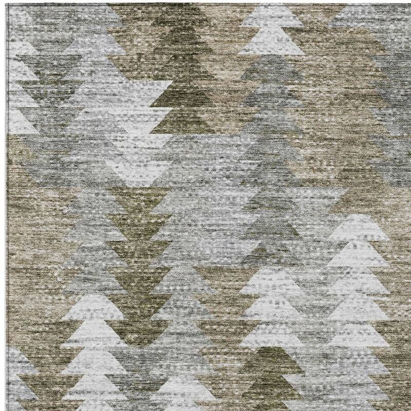 HomeRoots Geometric Transitional Rectangle Outdoor Rug