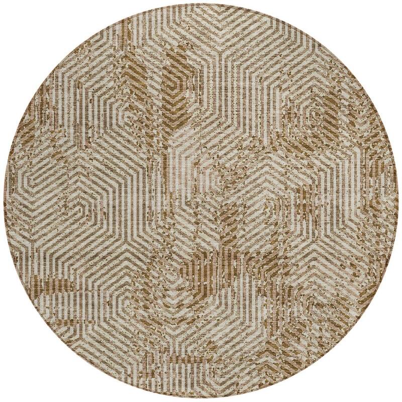 HomeRoots Geometric Transitional Rectangle Outdoor Rug