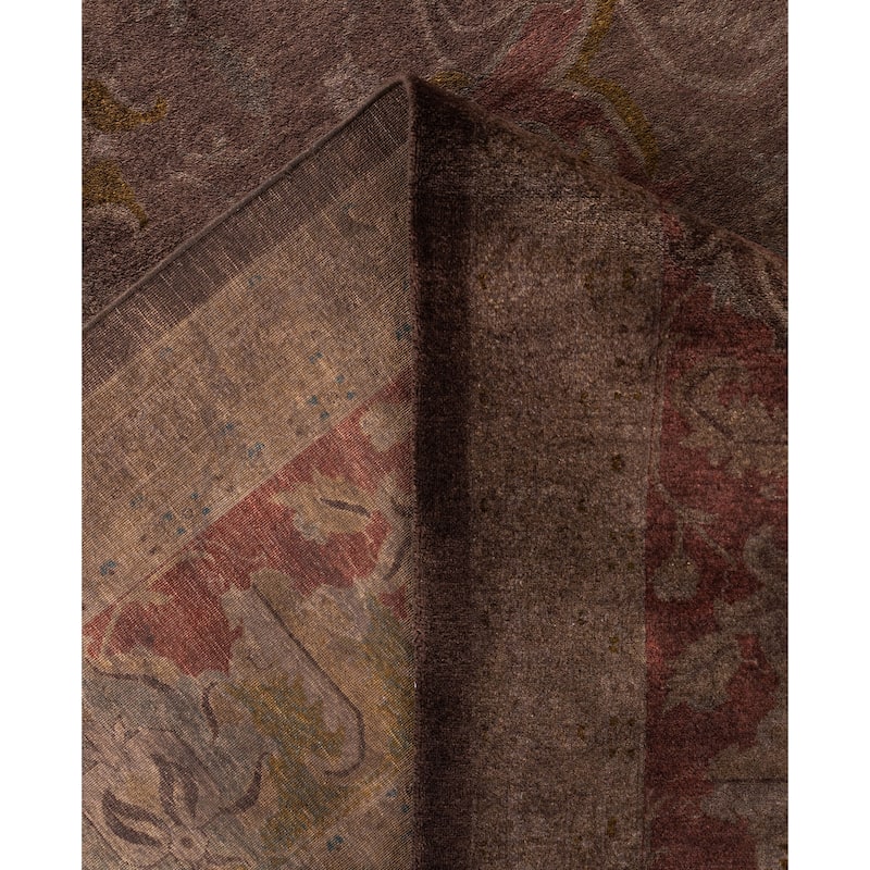 Overdyed One-of-a-Kind Hand-Knotted Area Rug - Brown - 11' 10" x 17' 7"