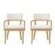preview thumbnail 15 of 24, Christopher Knight Home - Mid-Century Modern Boucle Upholstered Dining Chair Set with Wood Frame - Set of 2