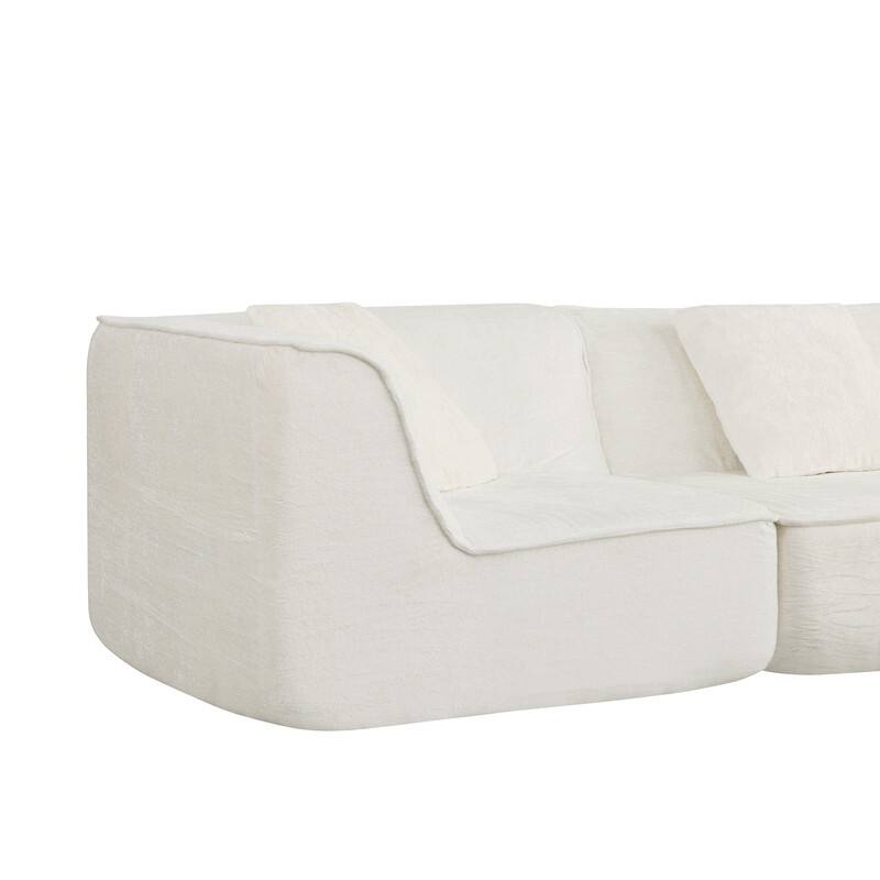 Spruce & Spring Compressed Modular Sectional Boneless Sofa for Living Room