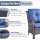preview thumbnail 3 of 22, Outdoor Furniture Loveseat Couch High Back Wicker Sofa