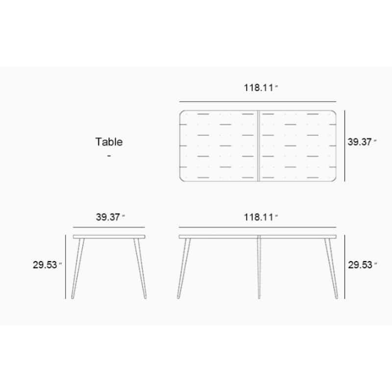 PURPLE LEAF Outdoor Dining Set Teak Aluminum Patio Furniture Set Dining Table And Wicker Chairs