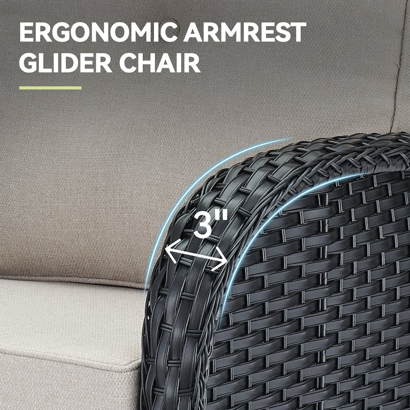 Pocassy Outdoor Wicker Patio Chairs Set