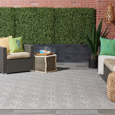 Nourison Palamos Transitional Geometric Indoor Outdoor Area Rug