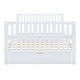 preview thumbnail 10 of 58, 2-in-1 Convertible Crib, Full Size Bed Frame with Drawers and 3 Height Options, Modern Baby Crib Toddler Bed with Guard Rail