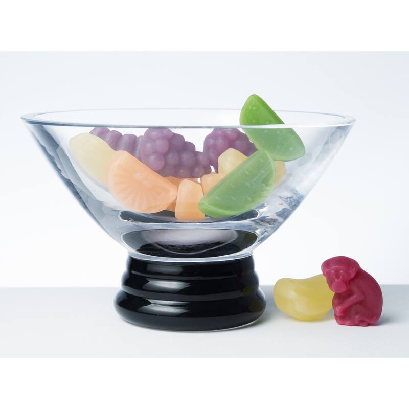 Majestic Gifts Inc. Glass Footed Dessert/ Dip Bowl W/ Black Base-5" D