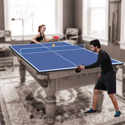 9ft Mid-Size Ping Pong Conversion Top ,Portable Table Tennis Table Top