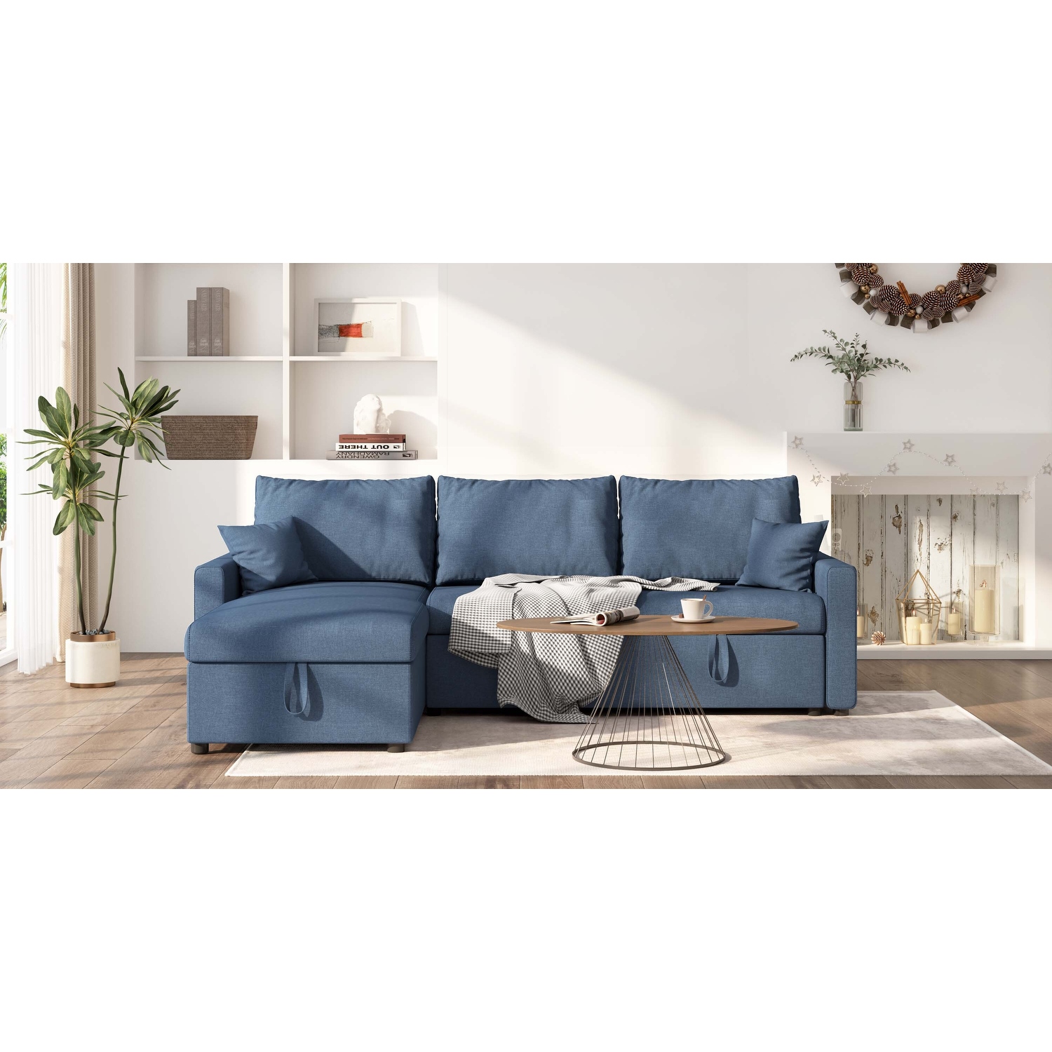 Fold out couch with storage best sale