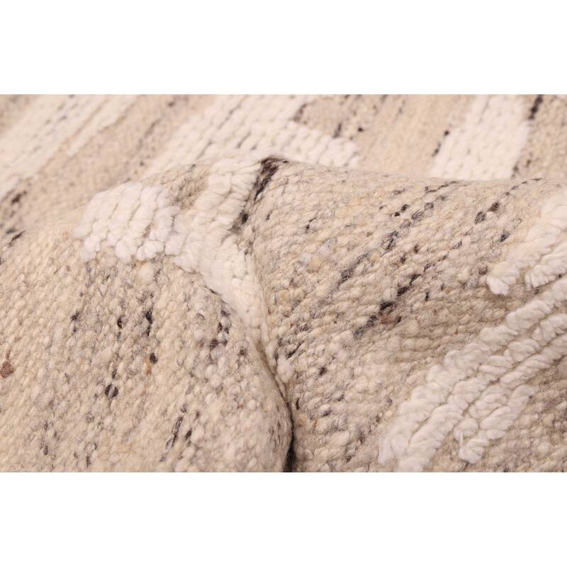 ECARPETGALLERY Hand-knotted Looma Beige, Cream Wool Rug - 8'2 x 10'1