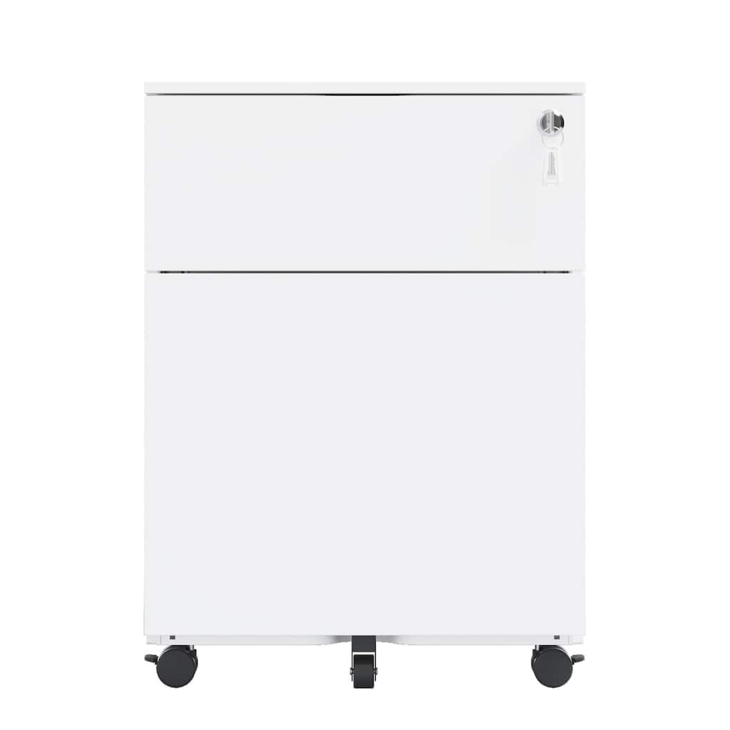 Steel Mobile File Cabinet With 2 Drawers Lock Steel File Cabinet For Home Office Legal Letter A4 F4 Size