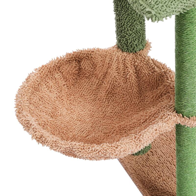 Cat Tree 41 Inches Cactus Cat Tower with Sisal Covered Scratching Post