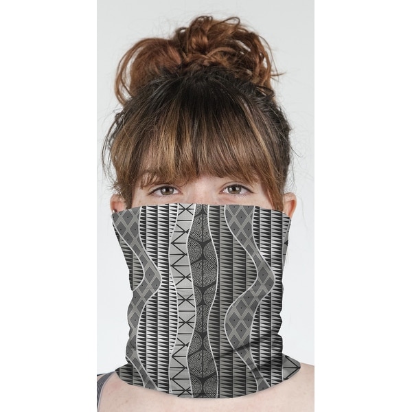 WRAP GREY Neck Gaiter By Becky Bailey - 10" x 18". Opens flyout.
