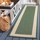 preview thumbnail 34 of 90, SAFAVIEH Courtyard Sherrie Border Indoor/ Outdoor Waterproof Patio Backyard Rug 2'3" x 8' Runner - Dark Green/Beige