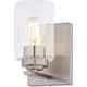 preview thumbnail 1 of 9, Vaxcel Lighting W0524 Park Ridge 8" Tall Bathroom Sconce Satin Nickel