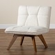 preview thumbnail 10 of 9, Darielle Japandi Cream Boucle Fabric and Walnut Brown Finished Rubberwood Accent Chair