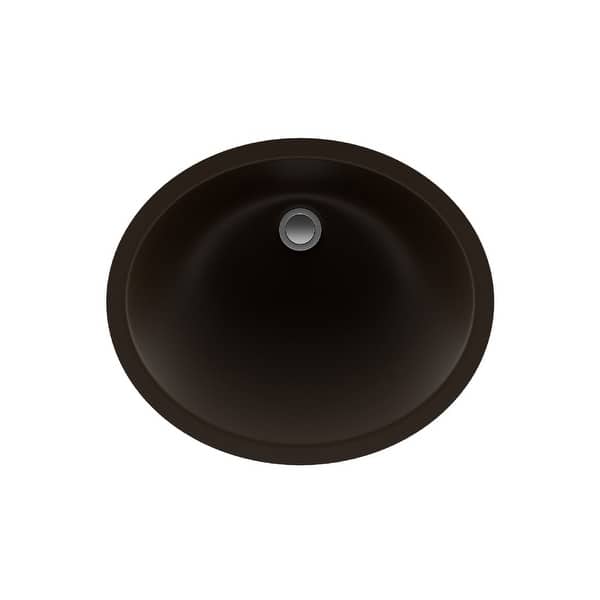 slide 2 of 6, Lexicon Platinum V210 Quartz Composite Oval Vanity Sink - Galaxy Mocha Mocha