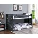 preview thumbnail 1 of 4, Twin Size Metal Container Bunk Bed with Integrated Guardrail Gunmetal