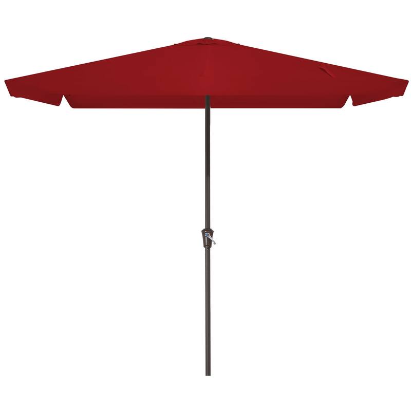 8*10ft Rectangular Patio Market Umbrella with Sagging Edge，UV Risistance,Crank & Tilt