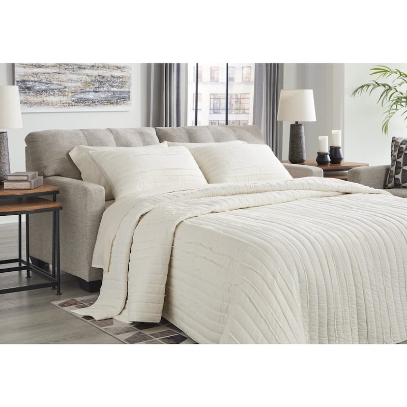 Signature Design by Ashley Mahoney Beige Full Sofa Sleeper - 75"W x 38"D x 37"H