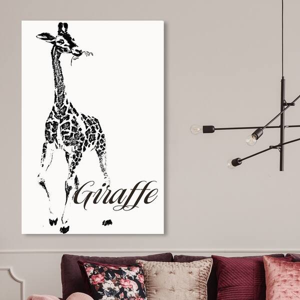 Shop Black Friday Deals On Oliver Gal Giraffe Gold Animals Wall Art Canvas Print Zoo And Wild Animals Black White Overstock 32195176