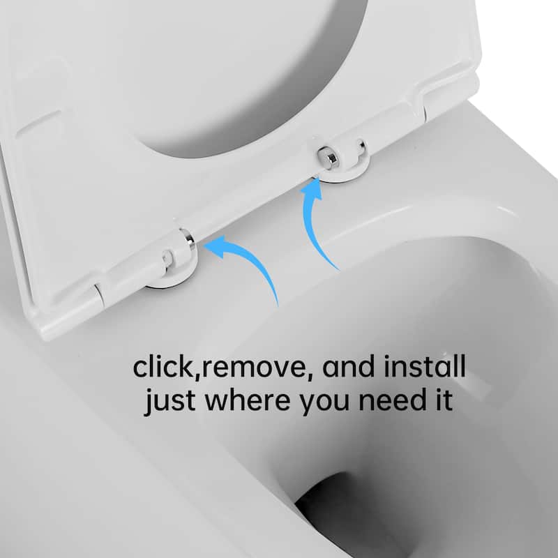 Elongated One-Piece Toilet with Soft-Close Comfort Height Seat