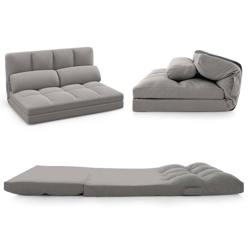 Costway Floor Sofa Bed with 2 Pillows 6 Positions Adjustable Backrest - See Details