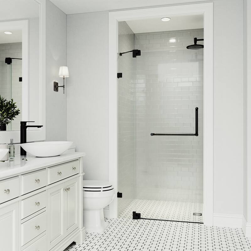 VIGO Pirouette Frameless Pivot Shower Door