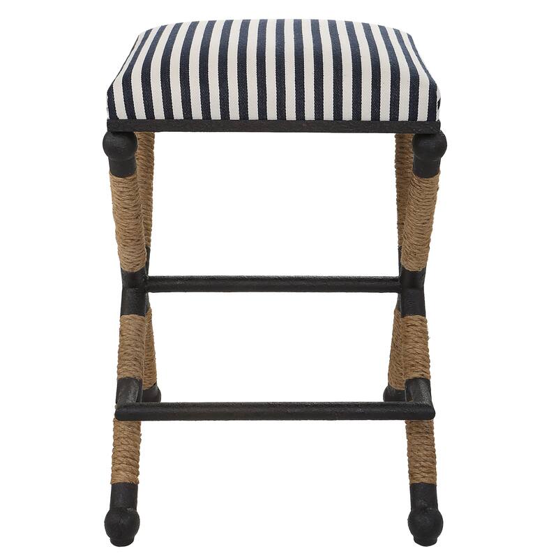 Uttermost Braddock Backless Counter Stool - 18.75"W x 27.63"H x 18.75"D