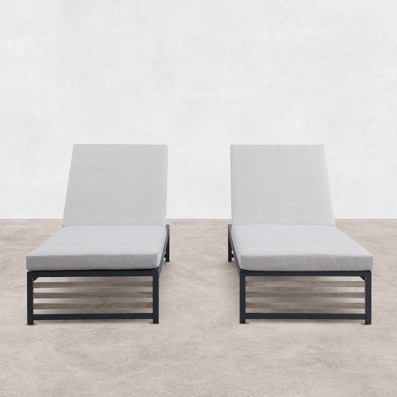 Cadora Outdoor Chaise Lounge ( Set of 2)