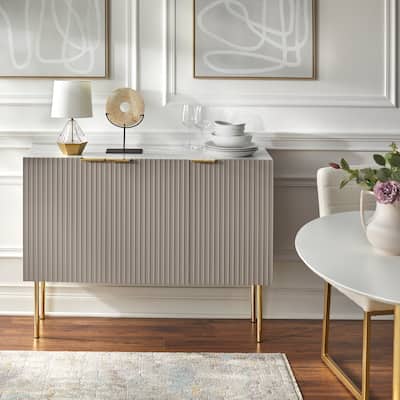 Lifestorey Valen Channel Front Sideboard/Buffet with Adjustable Shelves